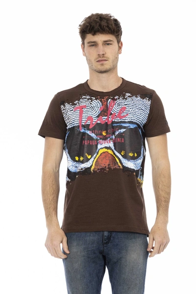 Shop Trussardi Action Brown Cotton T-shirt