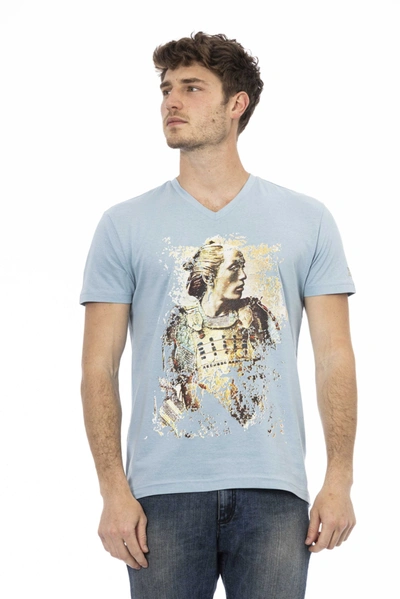 Shop Trussardi Action Light-blue Cotton T-shirt