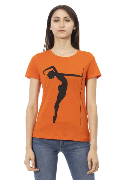 Shop Trussardi Action Orange Cotton Tops & T-shirt