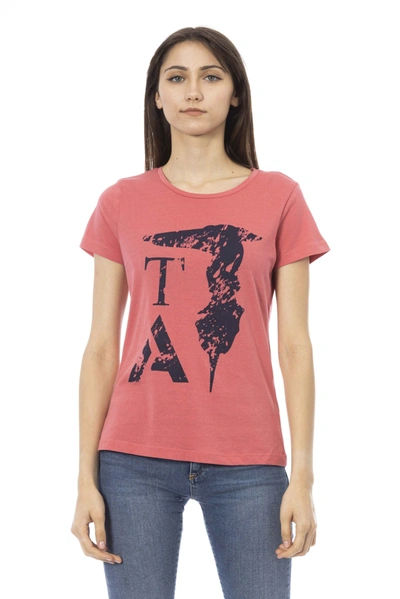 Shop Trussardi Action Pink Cotton Tops & T-shirt