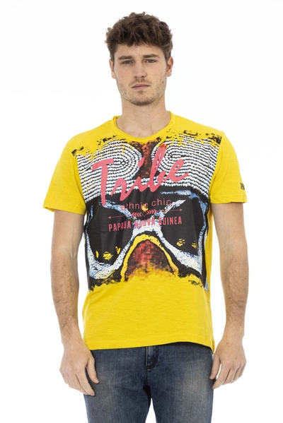 Shop Trussardi Action Yellow Cotton T-shirt