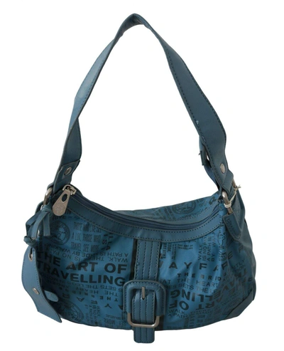 Wayfarer Shoulder Handbag Printed Purse Women Blue In Blue