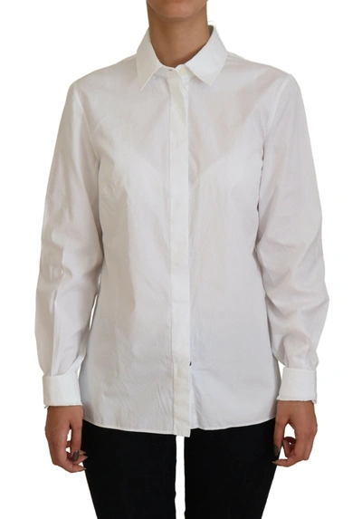 Dolce & Gabbana Tailored Shirt With Collared Neck And Buttoned Cuffs In White