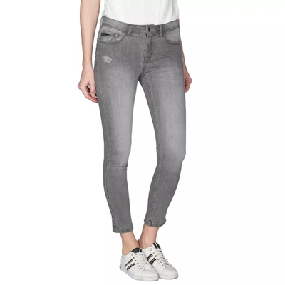 Shop Yes Zee Gray Cotton Jeans & Pant