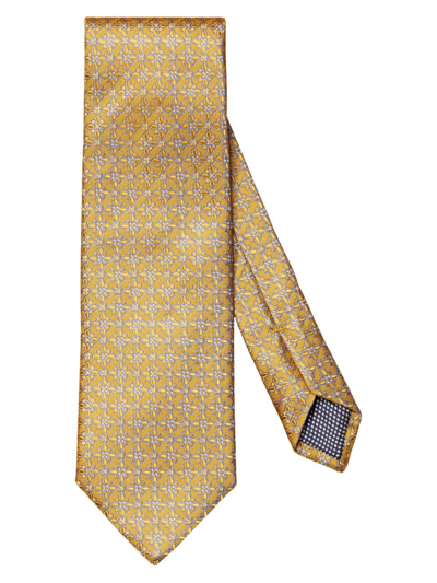 Shop Eton Men's Floral Silk Tie In Yellow