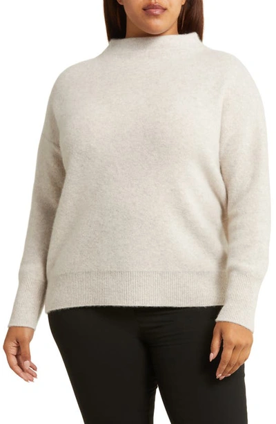 Shop Vince Funnel Neck Cashmere Sweater In Marble