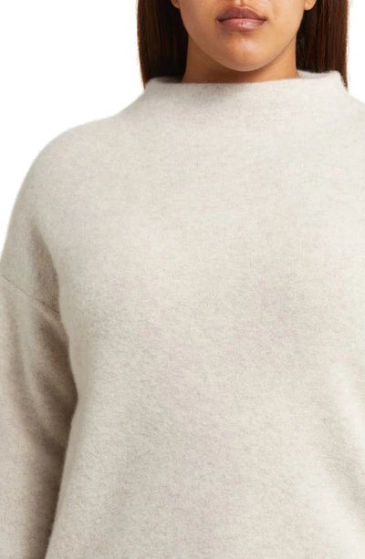 Shop Vince Funnel Neck Cashmere Sweater In Marble