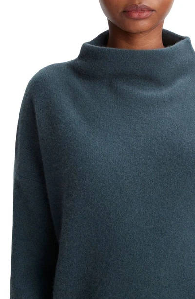 Shop Vince Funnel Neck Cashmere Sweater In Azurine