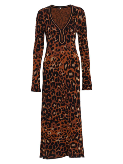 Shop Johanna Ortiz Women's Amur Leopard Midi Dress