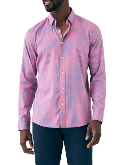 Shop Faherty Men's The Movement Shirt In Blue Rose