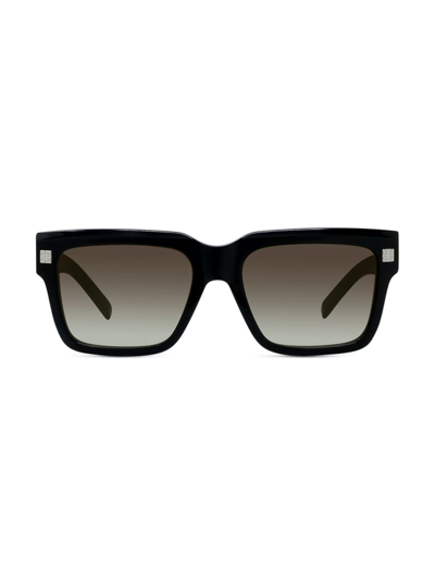 Shop Givenchy Men's Gv Day 55mm Square Sunglasses In Shiny Black Gradient