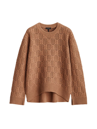 Shop Rag & Bone Women's Divya Cable-knit Wool Sweater In Camel