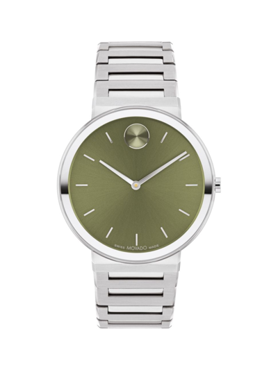 Shop Movado Men's Bold Horizon Stainless Steel Bracelet Watch/40mm In Green