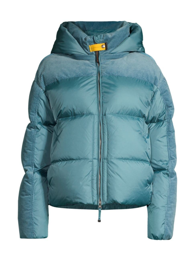 Shop Parajumpers Women's Mirror Hooded Down Puffer In Alta Marea