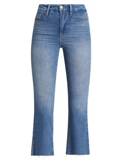 Shop Frame Women's Le Super High Crop Mini Jeans In Deepwater