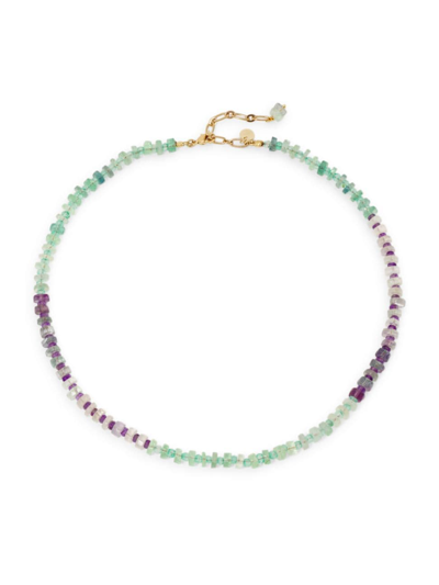 Shop Room Service Women's Puka 24k-gold-plated & Multi-gemstone Beaded Necklace