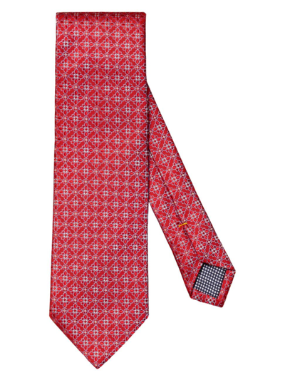 Shop Eton Men's Floral Silk Tie In Red
