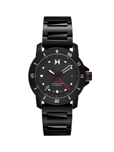 Shop Mvmt Men's Cali Diver Automatic Stainless Steel Bracelet Watch In Black