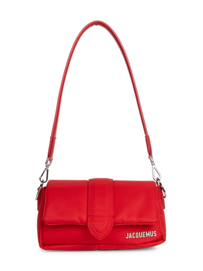 Shop Jacquemus Men's 'le Petit Bambimou' Nylon Shoulder Bag In Red