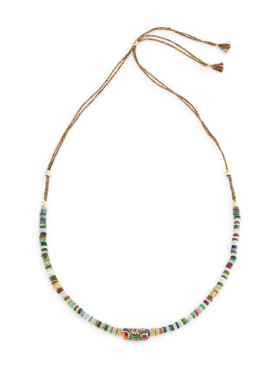 Shop Room Service Women's Massai 24k-gold-plated & Mixed-media Beaded Necklace