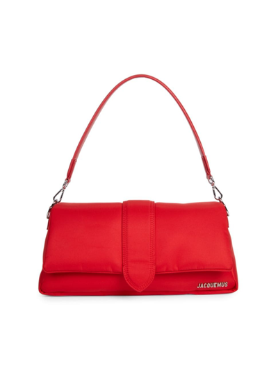 Shop Jacquemus Men's 'le Bambimou' Nylon Shoulder Bag In Red