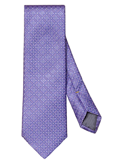 Shop Eton Men's Floral Silk Tie In Purple