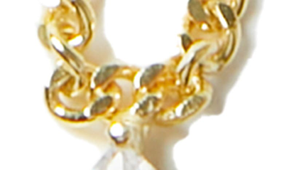 Argento Vivo Cubic Zirconia Curb Chain Necklace In Gold
