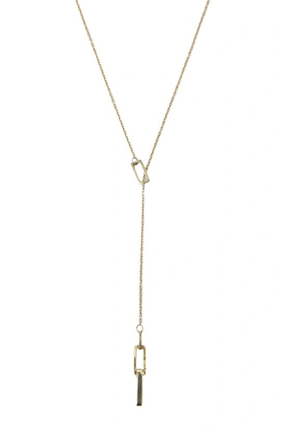 Shop Argento Vivo Sterling Silver Pendant Y-necklace In Gold