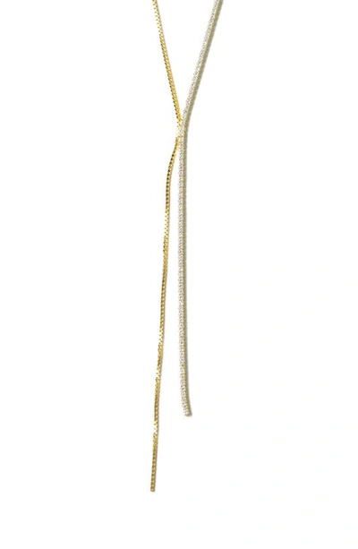 Argento Vivo Cubic Zirconia Double Y Necklace In Gold