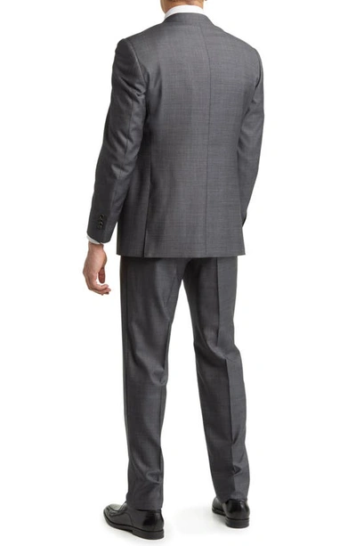Shop Canali Siena Classic Fit Solid Wool Suit In Grey
