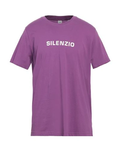 Shop Aspesi Man T-shirt Mauve Size M Cotton In Purple