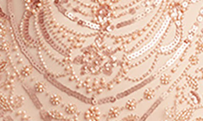 Shop Tadashi Shoji Beaded Sheath Dress In Pale Pink