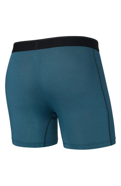 Shop Saxx Quest Quick Dry Mesh Slim Fit Boxer Briefs In Storm Blue