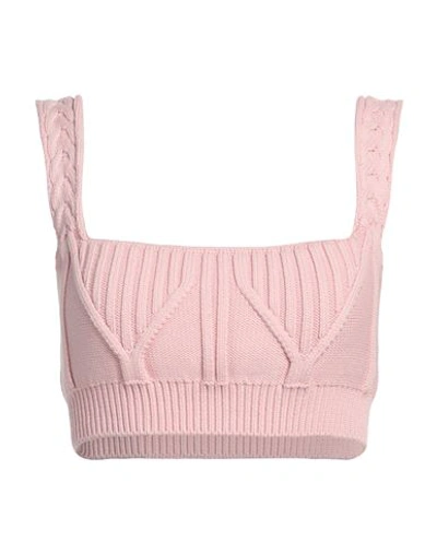 Shop Attico The  Woman Top Pink Size 6 Cotton, Polyamide, Elastane