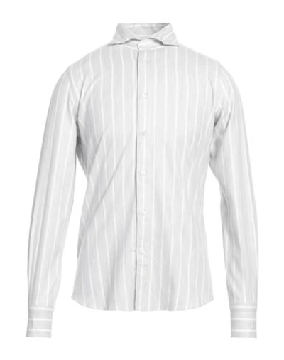 Shop Finamore 1925 Man Shirt Light Grey Size 15 Cotton, Lyocell