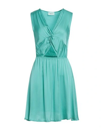 Vicolo Woman Short Dress Turquoise Size Onesize Viscose In Blue