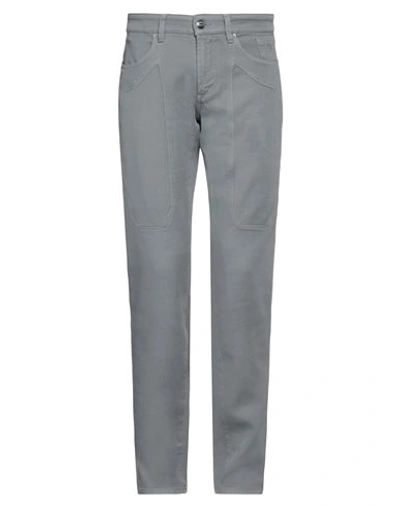 Shop Jeckerson Man Pants Grey Size 36 Cotton, Elastane