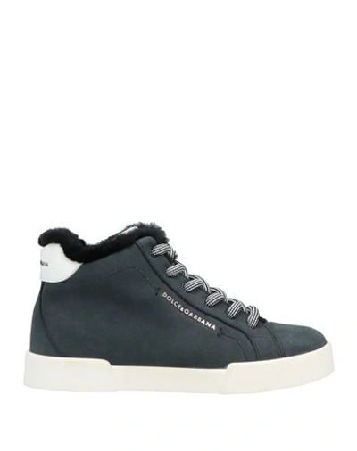 Shop Dolce & Gabbana Toddler Boy Sneakers Black Size 9.5c Calfskin