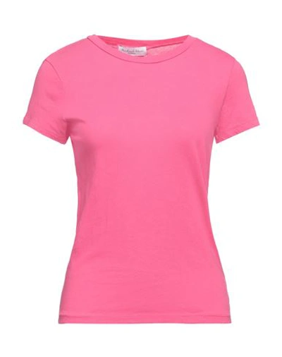 Shop Michael Stars Woman T-shirt Fuchsia Size Xs Cotton In Pink