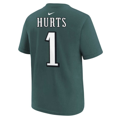 Shop Nike Youth  Jalen Hurts Green Philadelphia Eagles Player Name & Number T-shirt