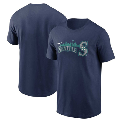 Shop Nike Navy Seattle Mariners Local Team Skyline T-shirt