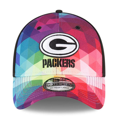 Shop New Era Pink Green Bay Packers 2023 Nfl Crucial Catch 39thirty Flex Hat