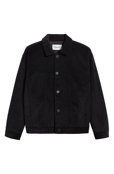 Shop Frame Cotton Corduroy Shirt Jacket In Noir