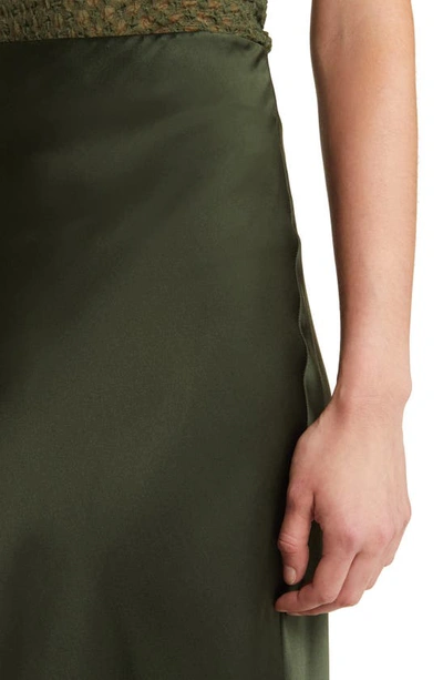 Shop Frame Silk Column Maxi Skirt In Surplus
