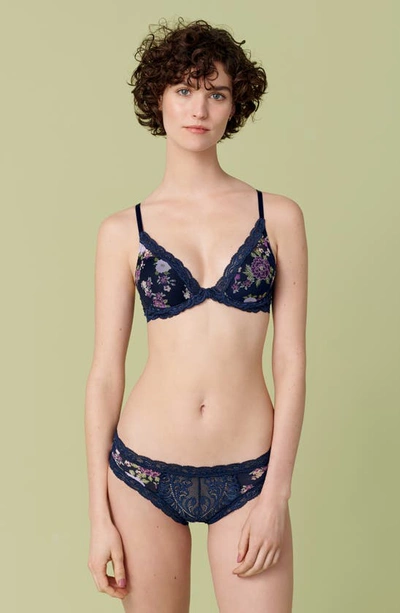 Shop Natori Feathers Hipster Briefs In Twilight