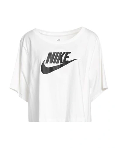Nike Woman T-shirt White Size 3xl Cotton In White