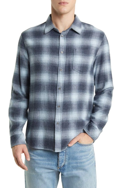 Shop Rails Lennox Plaid Button-up Shirt In Denim Shadow
