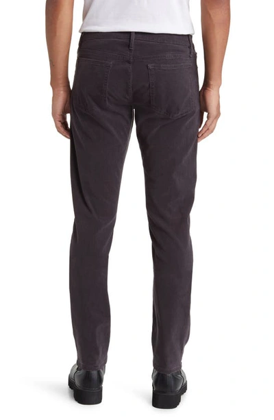 Shop Frame L'homme Slim Fit Five-pocket Twill Pants In Charcoal Grey