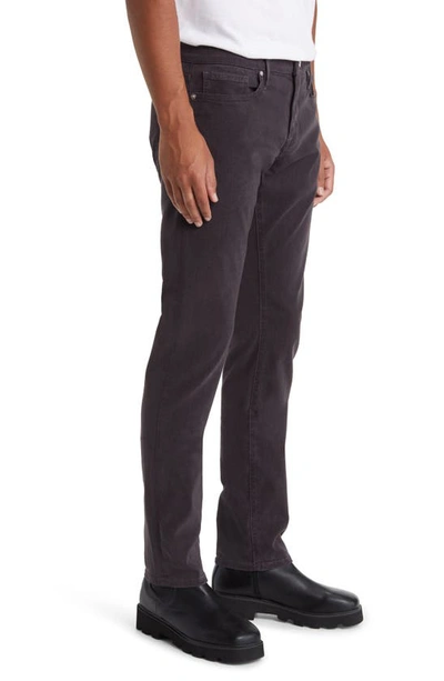 Shop Frame L'homme Slim Fit Five-pocket Twill Pants In Charcoal Grey