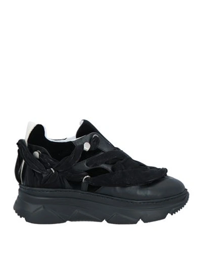 Shop 181 Woman Sneakers Black Size 8 Soft Leather, Textile Fibers